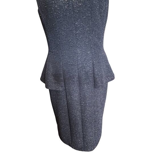 Eliza J. Women’s Sleeveless Sheath Black Dress Silver Glitter Embellished Sz. 8 - Picture 5 of 16